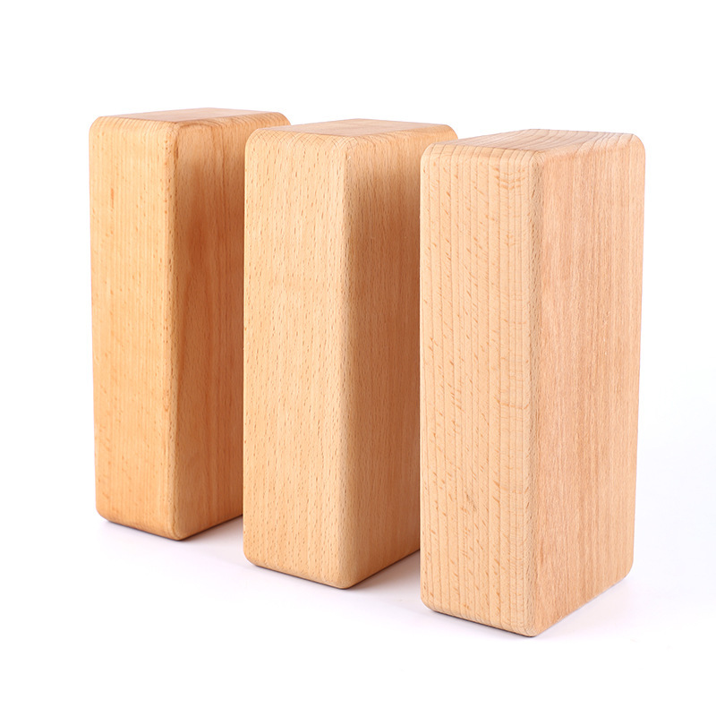 Natural Solid Beech Wood Yoga Block | Iyengar Professional Yoga Prop