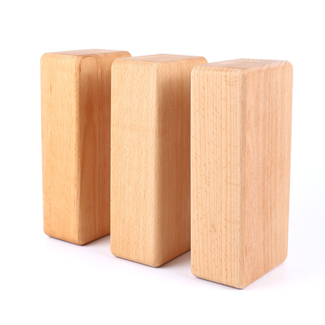 Natural Solid Beech Wood Yoga Block | Iyengar Professional Yoga Prop