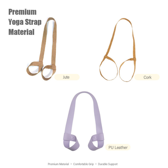 Premium Multi-Material Yoga Mat Carry Strap | Hemp · Cork · PU Leather Options