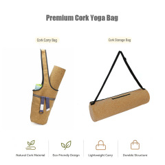Premium Cork Yoga Bag – Eco-Friendly Mat Tote & Cylinder Storage Carrier