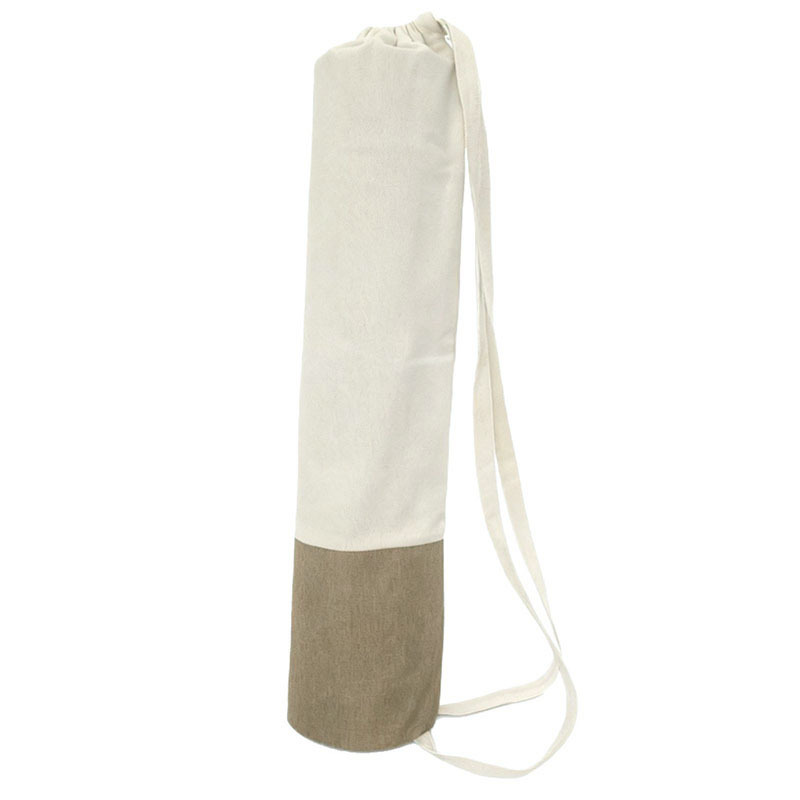 Soft Organic Cotton Drawstring Yoga Mat Bag, Portable Yoga Mat Storage Sling Bag