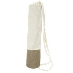 Soft Organic Cotton Drawstring Yoga Mat Bag, Portable Yoga Mat Storage Sling Bag