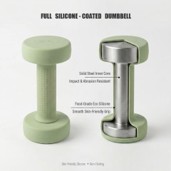 Premium Silicone-Covered Steel Dumbbell | Non-Slip Grip & Floor Protection