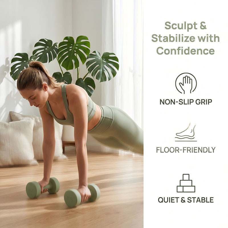 Premium Silicone-Covered Steel Dumbbell | Non-Slip Grip & Floor Protection