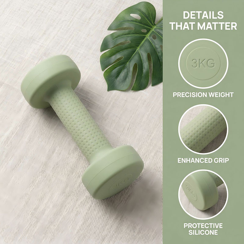 Premium Silicone-Covered Steel Dumbbell | Non-Slip Grip & Floor Protection