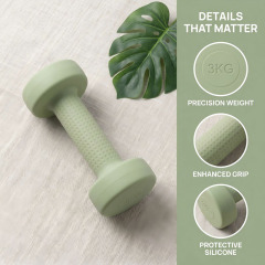 Premium Silicone-Covered Steel Dumbbell | Non-Slip Grip & Floor Protection