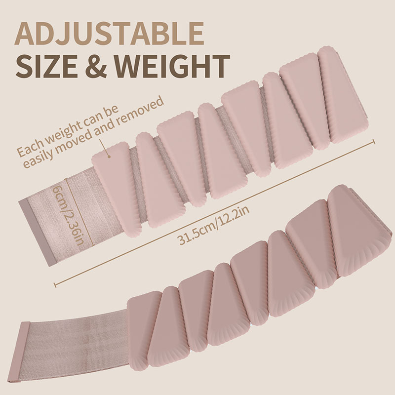 Premium Adjustable Silicone Weighted Wrist Bands, Detachable Wearable Ankle Weights for Yoga, Barre, Everyday Walking Workout
