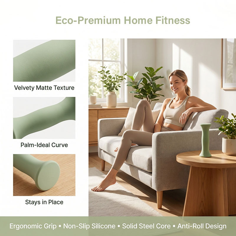 Premium Ergonomic Silicone‑Coated 2 KG Home Workout Dumbbell