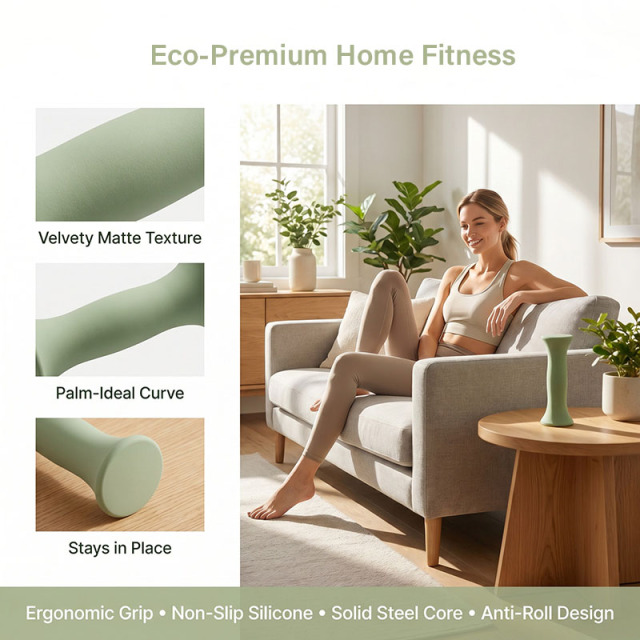 Premium Ergonomic Silicone‑Coated 2 KG Home Workout Dumbbell