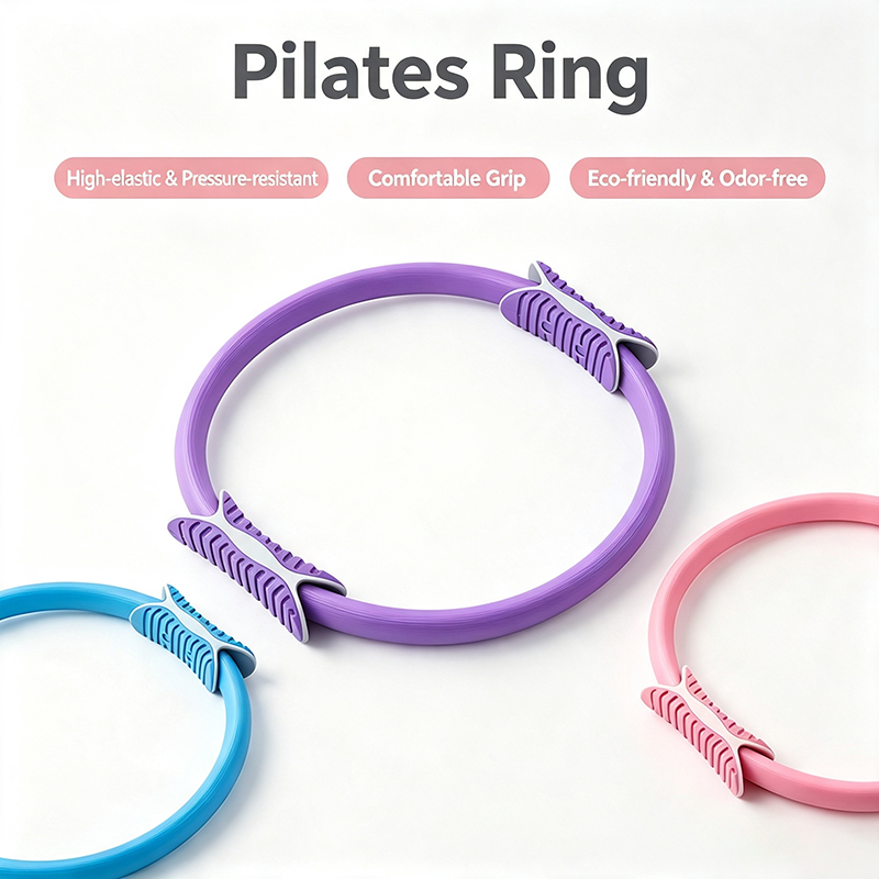 Pilates Ring with Non‑Slip Soft Grip, Fiberglass Inner Core, Thick EVA Foam Padding, Flexible Resistance Circle for Yoga, Fitness & Stretching