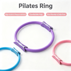 Pilates Ring with Non‑Slip Soft Grip, Fiberglass Inner Core, Thick EVA Foam Padding, Flexible Resistance Circle for Yoga, Fitness & Stretching
