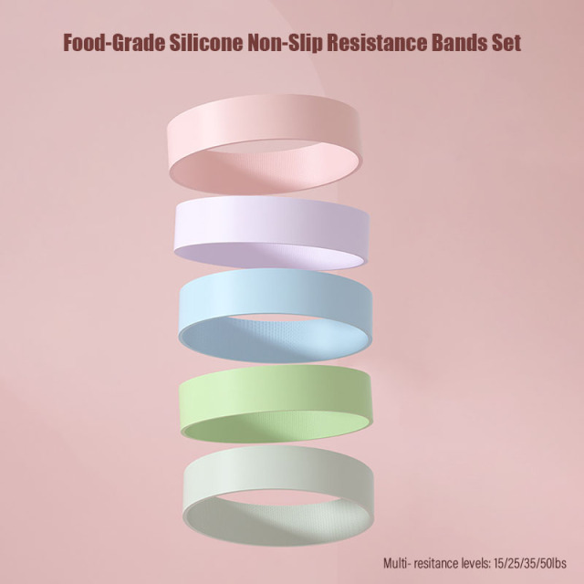 Premium Silicone Resistance Bands, Multi‑Level Workout Loop Bands