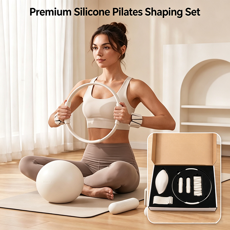 Premium Home Pilates Accessory Set With Ball, Ring, Weights & Resistance Band