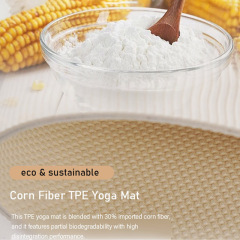 Corn Fiber TPE Yoga Mat, Eco‑Friendly Partially Biodegradable Non‑Slip Workout Mat for Home Yoga & Pilates