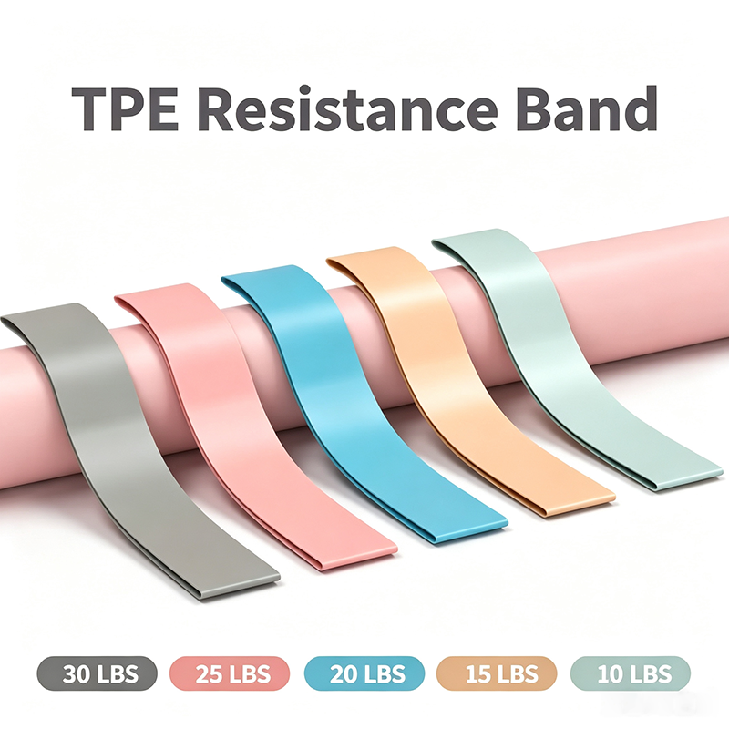 TPE Resistance Loop Exercise Bands, 5 Levels Resistance Bands for Yoga, Pilates, Home Fitness, Strength Training & Physical Therapy