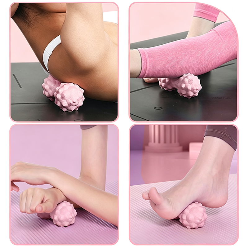 Peanut Massage Ball, Deep Tissue Trigger Point Foam Roller Ball for Muscle Pain Relief, Yoga Massage Roller for Myofascial Release