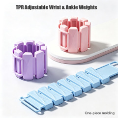 Adjustable Weighted Wrist & Ankle Bands, Removable Electroplated Steel Core TPR Fitness Weights for Yoga Pilates Home Workout