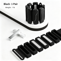 Adjustable Weighted Wrist & Ankle Bands, Removable Electroplated Steel Core TPR Fitness Weights for Yoga Pilates Home Workout