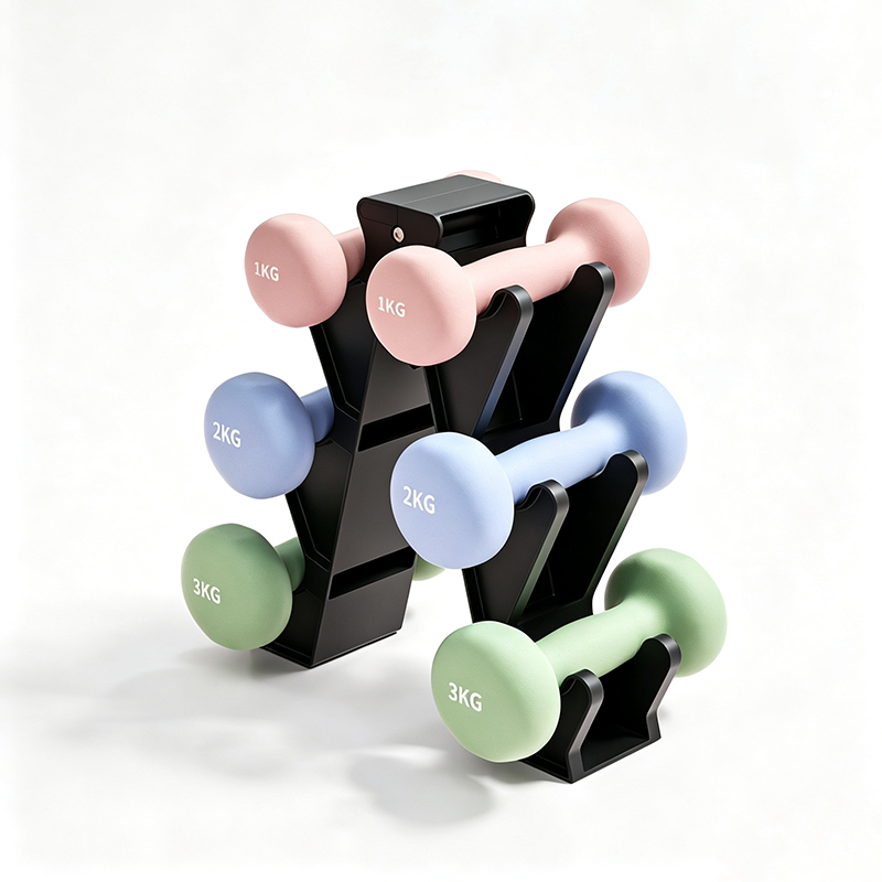 Non‑Rolling Neoprene Coated Cast Iron Dumbbells, Anti‑Slip Matte Hand Weights for Home Gym Pilates Fitness