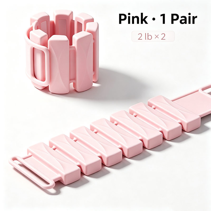 Adjustable Weighted Wrist & Ankle Bands, Removable Electroplated Steel Core TPR Fitness Weights for Yoga Pilates Home Workout