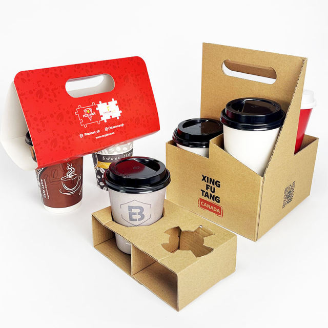 Wholesale paper cup carrier customized logo foldable cardboard 1/2/3/4 compartments disposable coffee tea paper cup holder,LongWorld,Wholesale paper cup carrier customized logo foldable cardboard 1/2/3/4 compartments disposable coffee tea paper cup holder