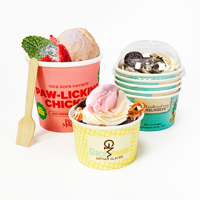 Ice Cream PLA Paper Cup,Disposable PLA Sugarcane Paper Soup Bowl With Lid,Compostable PLA Coated Print LOGO Ice Cream Paper Cup,LongWorld,Ice Cream PLA Paper Cup,Disposable PLA Sugarcane Paper Soup Bowl With Lid,Compostable PLA Coated Print LOGO Ice Cream Paper Cup