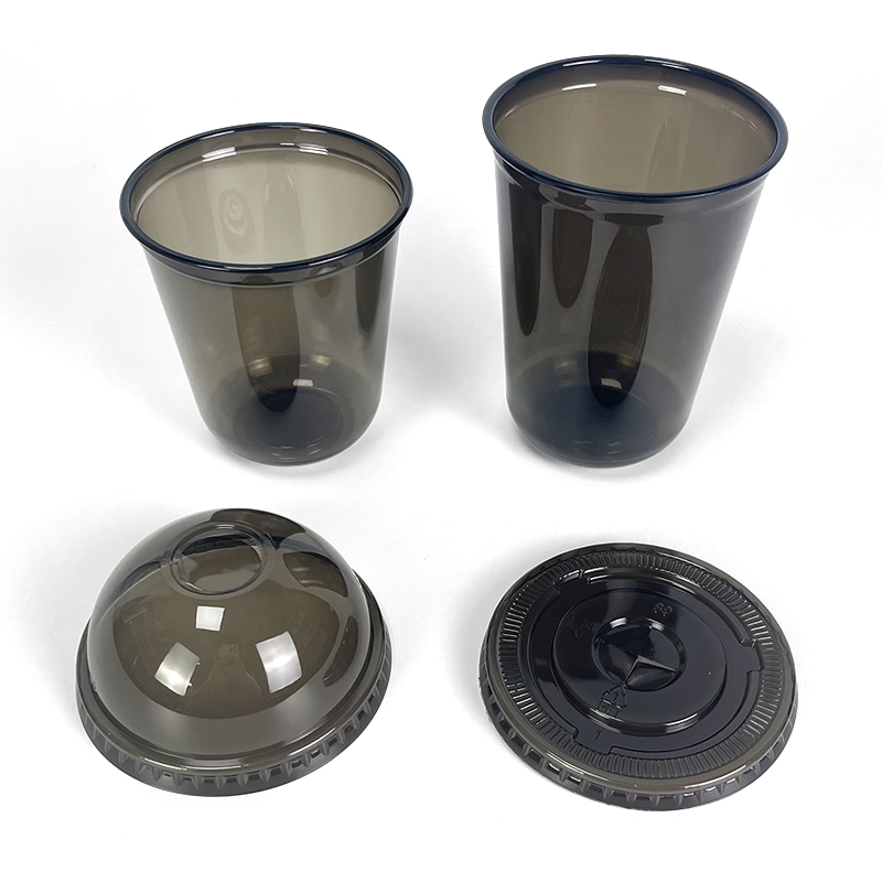 Custom Logo Printed Black Transparent U shape 12oz 16oz 22oz Disposable PET Plastic Clear Cup With Lids For Boba,LongWorld,Custom Logo Printed Black Transparent U shape 12oz 16oz 22oz Disposable PET Plastic Clear Cup With Lids For Boba