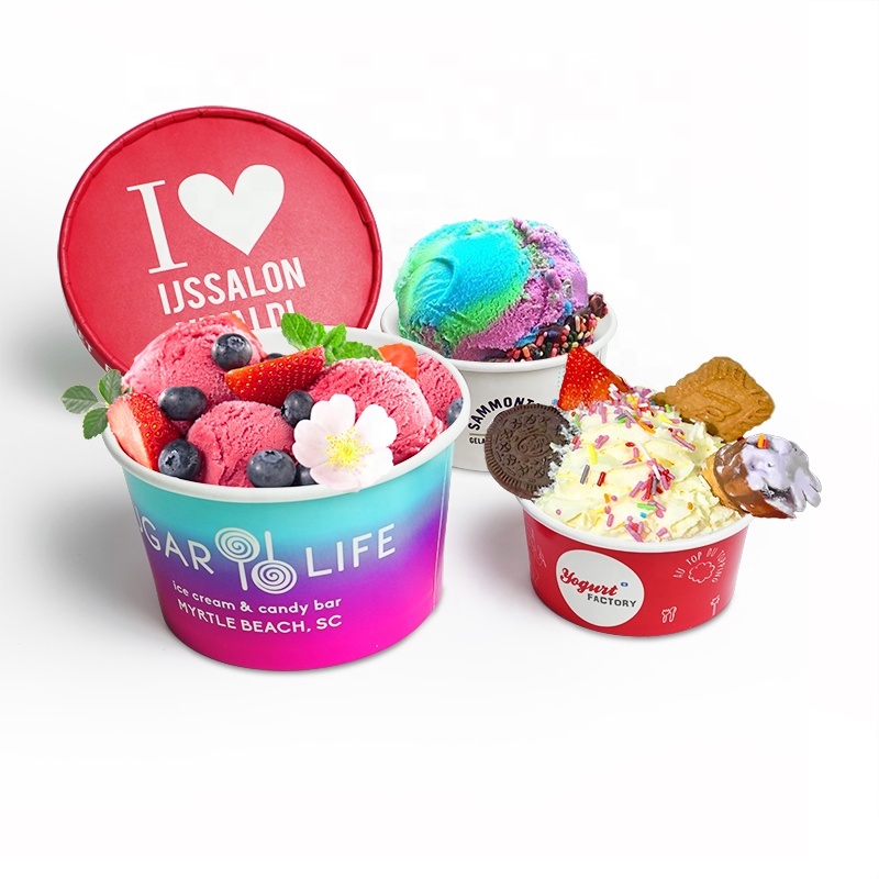 Custom Yogurt Packaging Boxes Frozen Sundae Gelato Container With Wooden Plastic Spoon Takeout ECO Friendly Ice Cream Paper Cup,LongWorld,Custom Yogurt Packaging Boxes Frozen Sundae Gelato Container With Wooden Plastic Spoon Takeout ECO Friendly Ice Cream Paper Cup