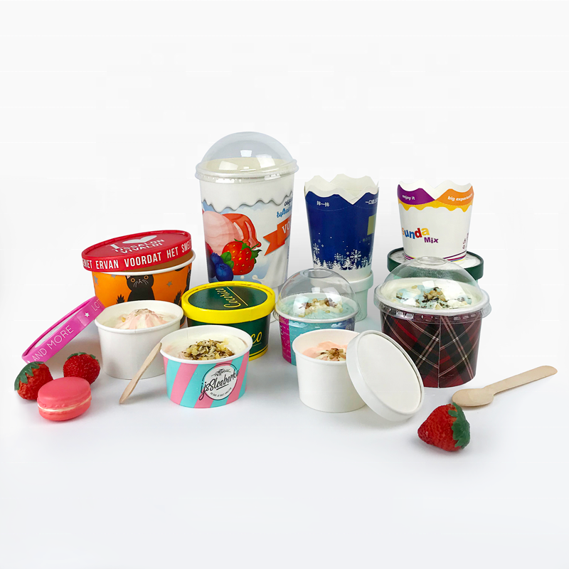 Paper container food grade custom logo icecream yogurt cups packaging ice cream paper cup,LongWorld,Paper container food grade custom logo icecream yogurt cups packaging ice cream paper cup