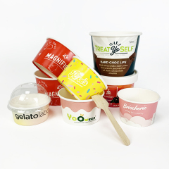 Custom Yogurt Packaging Boxes Frozen Sundae Gelato Container With Wooden Plastic Spoon Takeout ECO Friendly Ice Cream Paper Cup,LongWorld,Custom Yogurt Packaging Boxes Frozen Sundae Gelato Container With Wooden Plastic Spoon Takeout ECO Friendly Ice Cream Paper Cup
