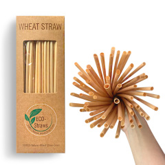 New eco friendly 100 biodegradable wheat grass fiber drink tube straw products custom individually wrapped eco wheat straws