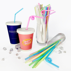 PLA Bubble tea Straw Degradable disposable High temperature resistance straw 12mm for 700ml/24 oz 20 oz cup