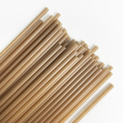 Compostable Plant Based Biodegradable Sugarcane 6mm 8mm 10mm 12mm Sugarcane Fiber Paper Wrap Individual Straws For Cold Drinks