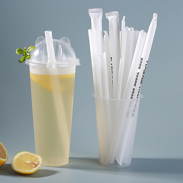 Factory price printed logo PLA plant based disposable biodegradable black straw for coffee milk pearl tea beverage,LongWorld,Factory price printed logo PLA plant based disposable biodegradable black straw for coffee milk pearl tea beverage