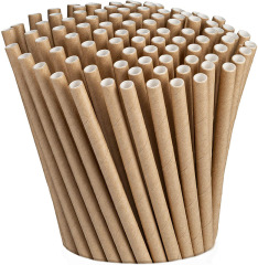 Degradable kraft paper straw independent packaging can be customized logo high temperature resistant disposable paper straw,LongWorld,Degradable kraft paper straw independent packaging can be customized logo high temperature resistant disposable paper straw