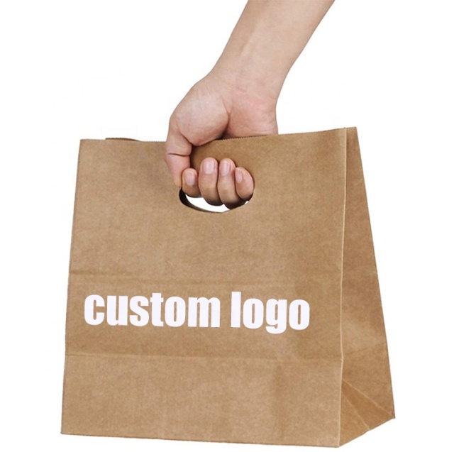 cheap 11" x 6" x 11" Die Cut Tote Natural Kraft Paper Bags with handle for Food packing,LongWorld,cheap 11" x 6" x 11" Die Cut Tote Natural Kraft Paper Bags with handle for Food packing
