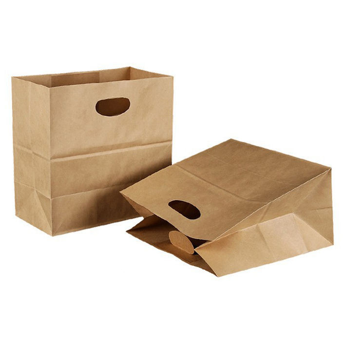 cheap 11" x 6" x 11" Die Cut Tote Natural Kraft Paper Bags with handle for Food packing,LongWorld,cheap 11" x 6" x 11" Die Cut Tote Natural Kraft Paper Bags with handle for Food packing