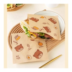 Custom Printed Double Open Pocket Oilproof GreaseProof Bread Waffle Burger Sandwich Donuts Triangle Shaped Paper Bag,LongWorld,Custom Printed Double Open Pocket Oilproof GreaseProof Bread Waffle Burger Sandwich Donuts Triangle Shaped Paper Bag