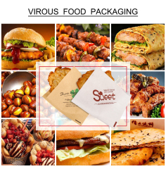 Custom Printed Double Open Pocket Oilproof GreaseProof Bread Waffle Burger Sandwich Donuts Triangle Shaped Paper Bag,LongWorld,Custom Printed Double Open Pocket Oilproof GreaseProof Bread Waffle Burger Sandwich Donuts Triangle Shaped Paper Bag