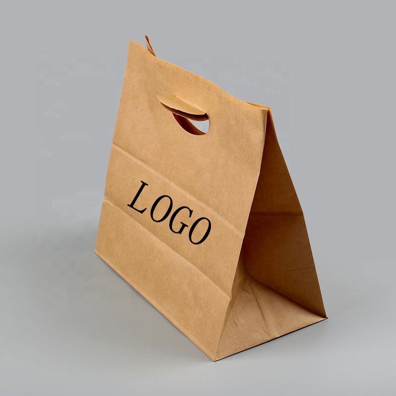 cheap 11" x 6" x 11" Die Cut Tote Natural Kraft Paper Bags with handle for Food packing,LongWorld,cheap 11" x 6" x 11" Die Cut Tote Natural Kraft Paper Bags with handle for Food packing