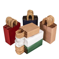 Custom Printed Your Own Logo Wholesale Gift Food Grocery Brown handle Kraft White Paper Bags,LongWorld,Custom Printed Your Own Logo Wholesale Gift Food Grocery Brown handle Kraft White Paper Bags