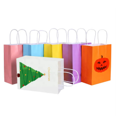 Custom Printed Your Own Logo Wholesale Gift Food Grocery Brown handle Kraft White Paper Bags,LongWorld,Custom Printed Your Own Logo Wholesale Gift Food Grocery Brown handle Kraft White Paper Bags