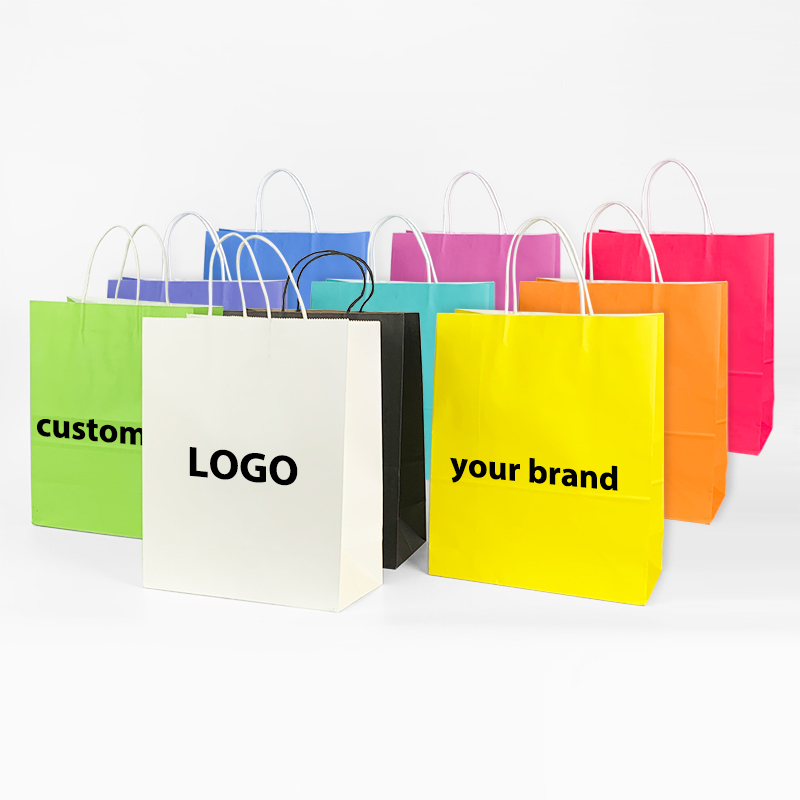 Custom logo kraft paper bag