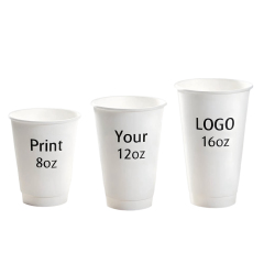 Custom Logo Double Wall Paper Cup,LongWorld,Custom Logo Double Wall Paper Cup