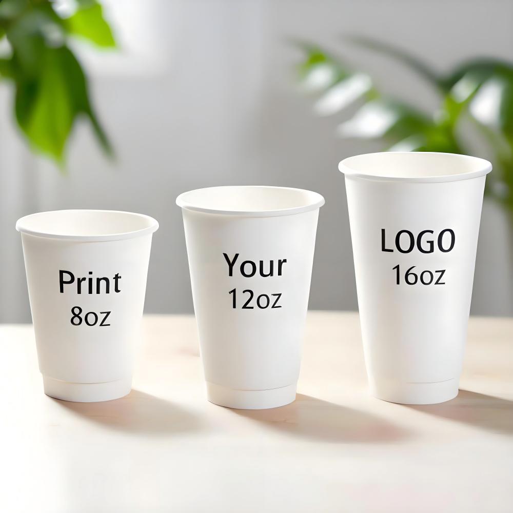 Custom Logo Double Wall Paper Cup,LongWorld,Custom Logo Double Wall Paper Cup