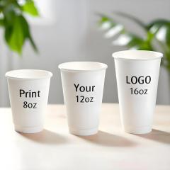 Custom Logo Double Wall Paper Cup,LongWorld,Custom Logo Double Wall Paper Cup