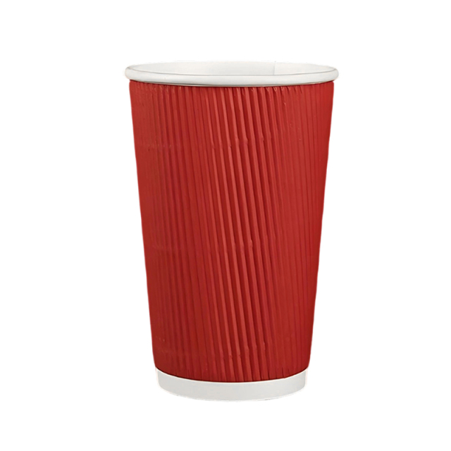 20oz Triple Wall Customized Design Ripple Paper Cups Corrugated Wall Paper Coffee Cups,LongWorld,Ripple wall paper cup