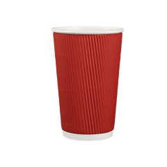 16oz Ripple Wall Double Wall Craft Paper Coffee Cup PE Paint Coat Custom Plastic Cover Reusable Features-for Your Daily Coffee,LongWorld,Ripple wall paper cup