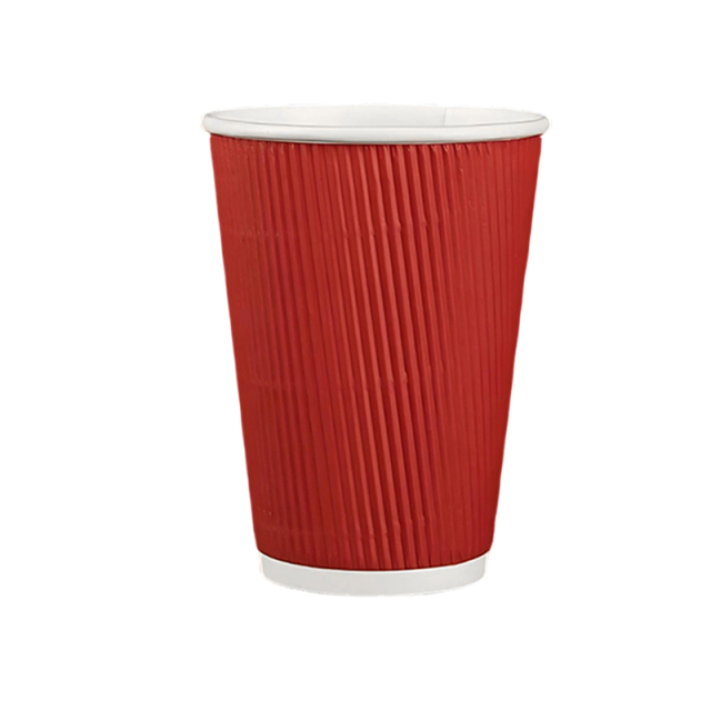 12oz-a Eco Friendly Ripple Wall Paper Cups Insulated for Hot Drinks Disposable Convenient,LongWorld,Ripple wall paper cup