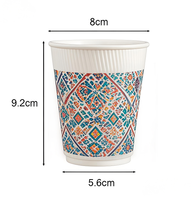 8oz corrugated paper cup
